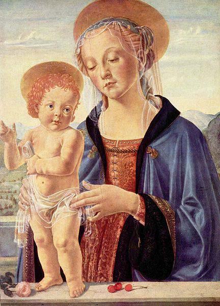 Andrea del Verrocchio Madonna with Child, oil painting image